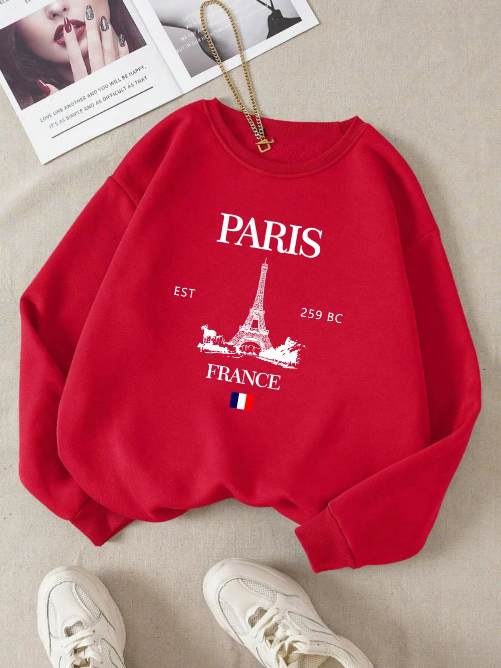 Fashion Womens Hoodie Paris France Eiffel Tower Printing Sweatshirt Warm Fleece Comfortable Pullovers Autumn Female Streetwear Fashion Womens Hoodie Paris France Eiffel Tower Printing Sweatshirt Warm Fleece Comfortable Pullovers Autumn Female Streetwear